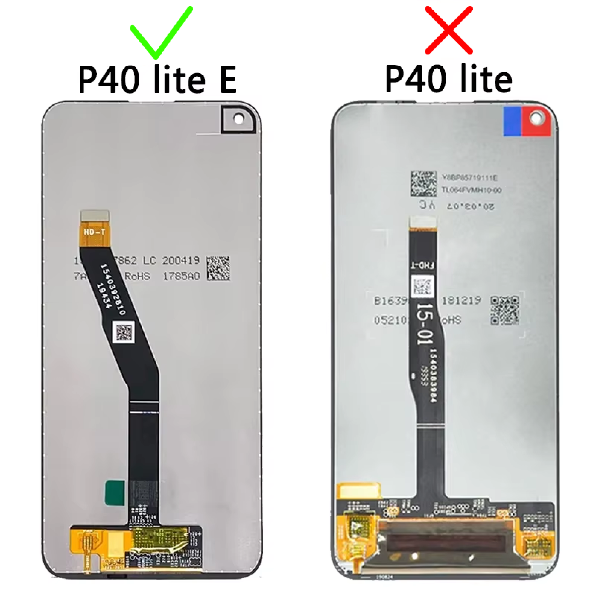 Дисплей (экран) для Huawei P40 Lite E (ART-L29) c тачскрином, черный - фото