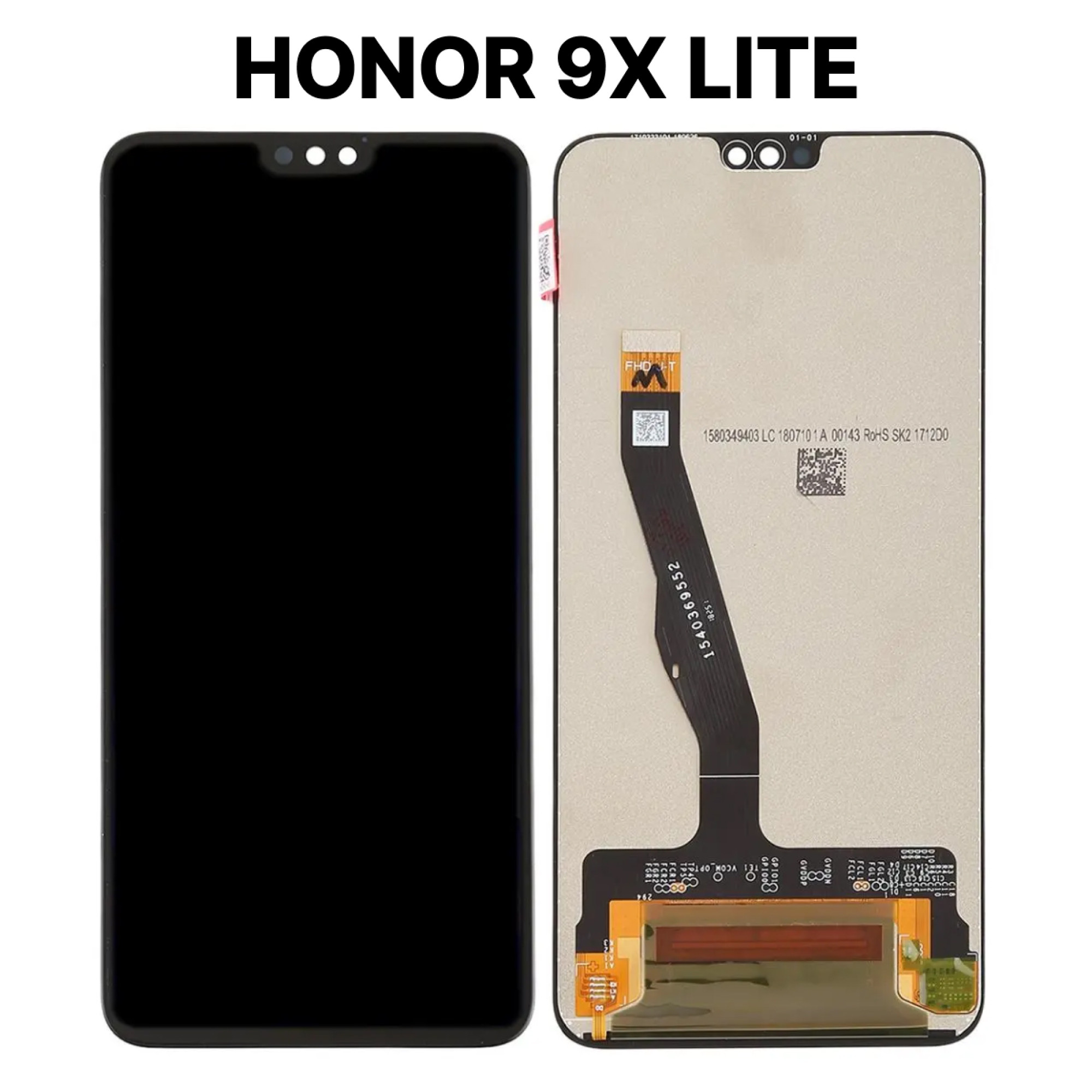 Дисплей (экран) для Huawei Honor 9X Lite (JSN-L21) c тачскрином, черный - фото