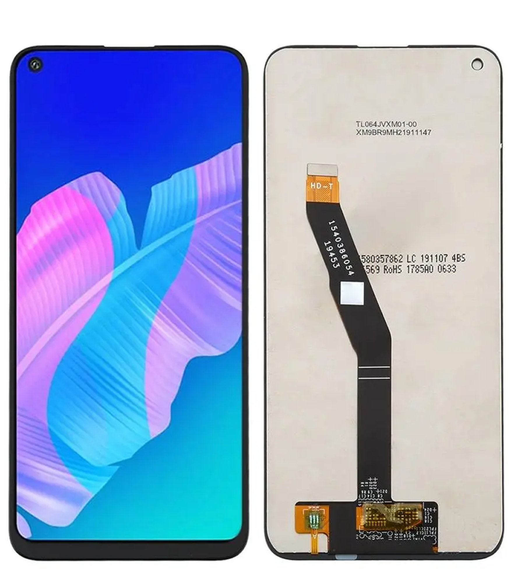 Дисплей (экран) для Huawei P40 Lite E (ART-L29) c тачскрином, черный - фото
