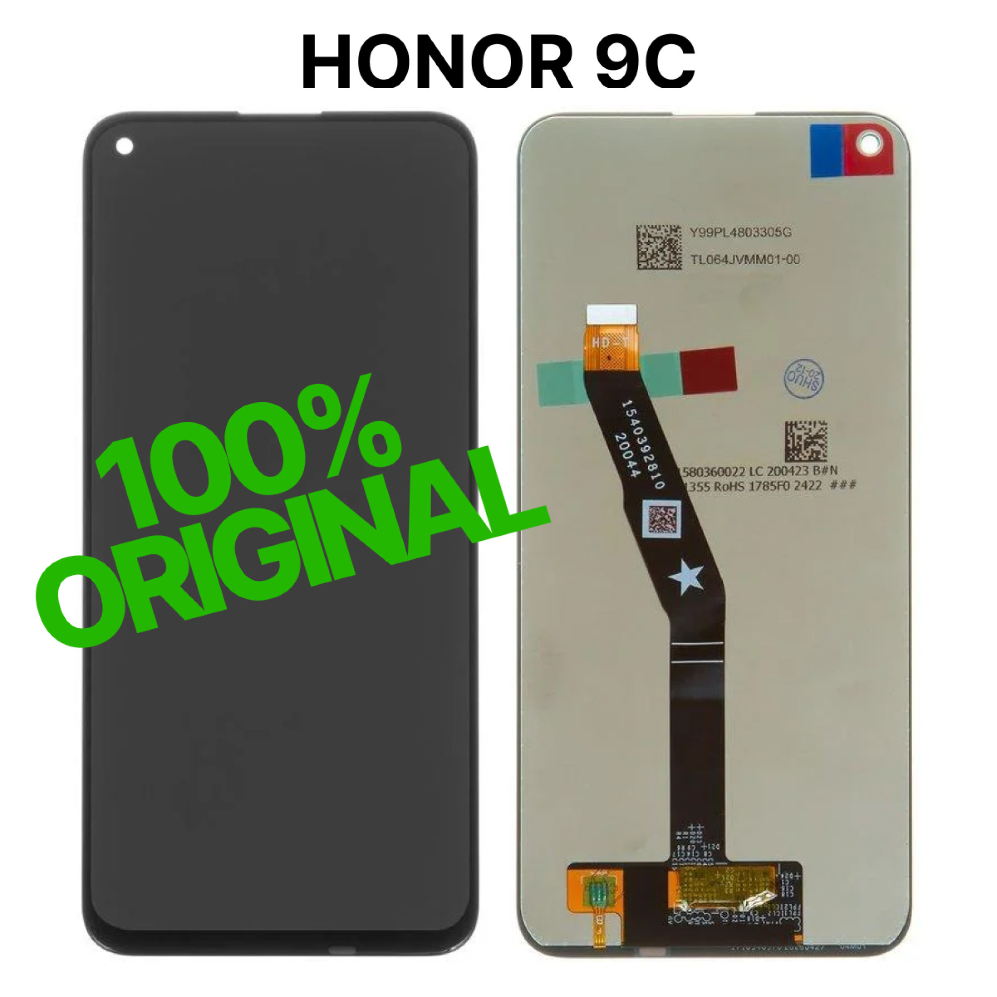 Дисплей (экран) для Honor 9C (AKA-L29) Original 100% c тачскрином, черный - фото