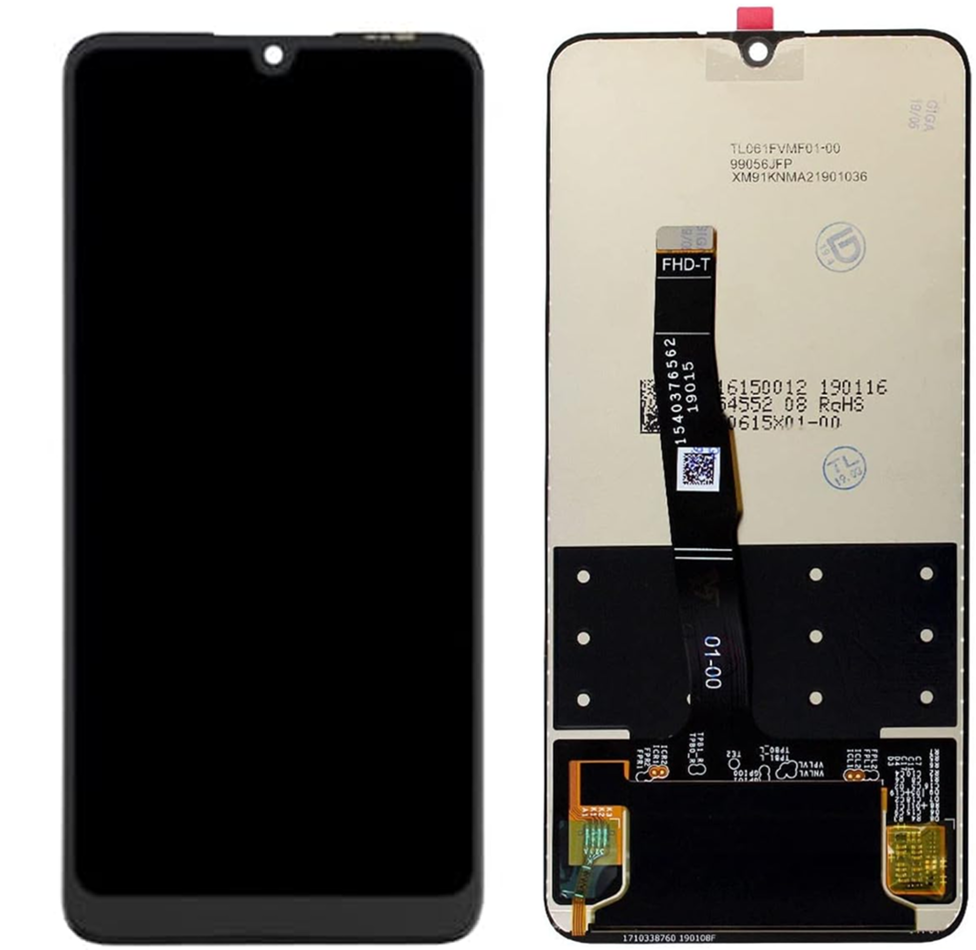 Дисплей (экран) для Huawei P30 Lite (MAR-LX1M) с тачскрином, черный - фото
