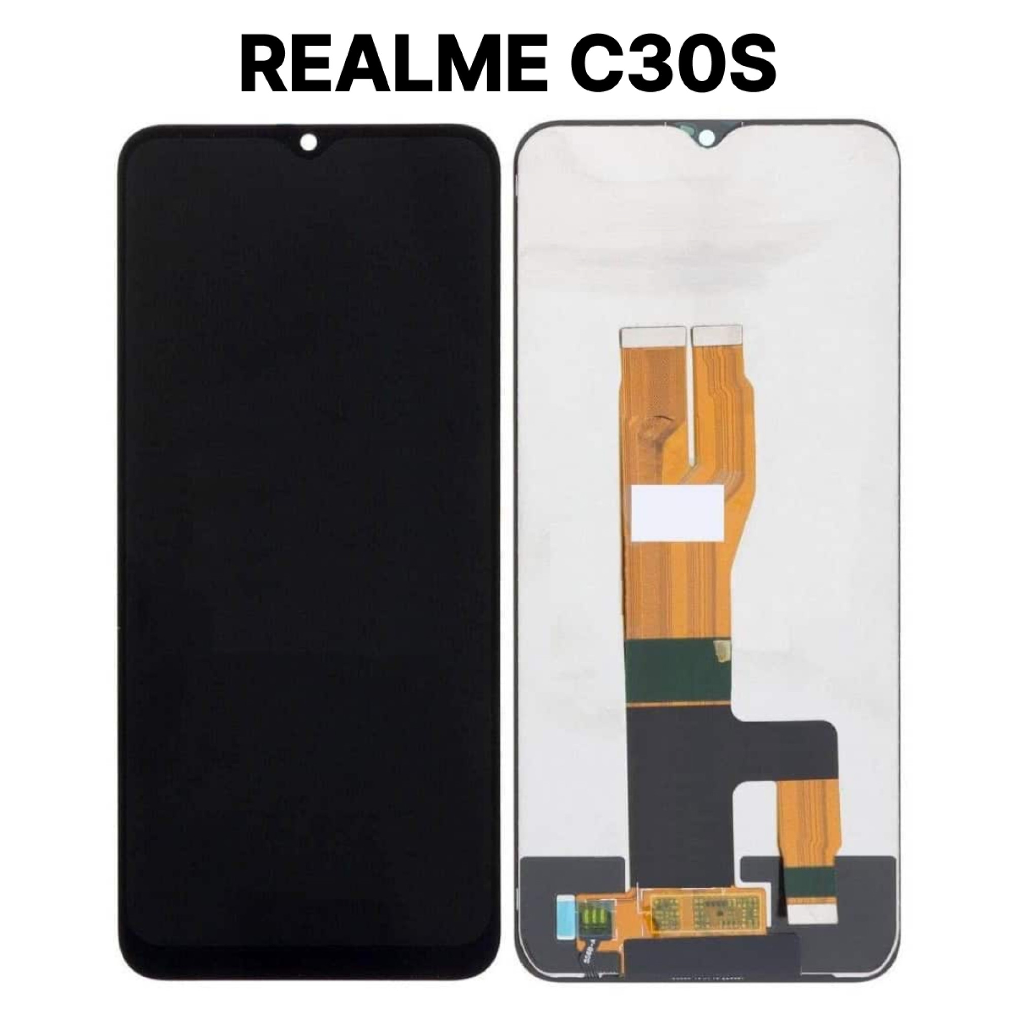 Дисплей (экран) для Realme C30S с тачскрином, черный - фото