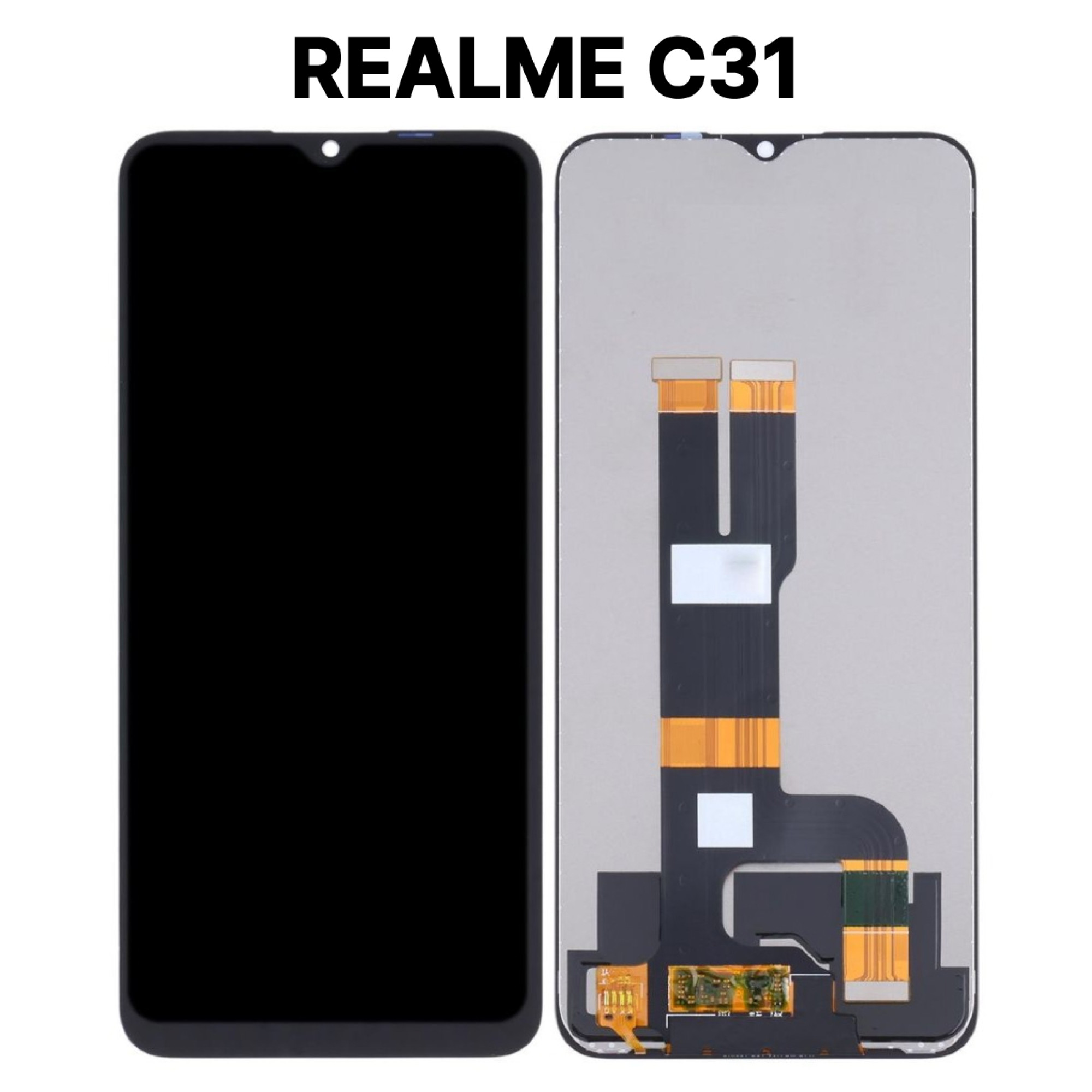 Дисплей (экран) для Realme C31 с тачскрином, черный - фото