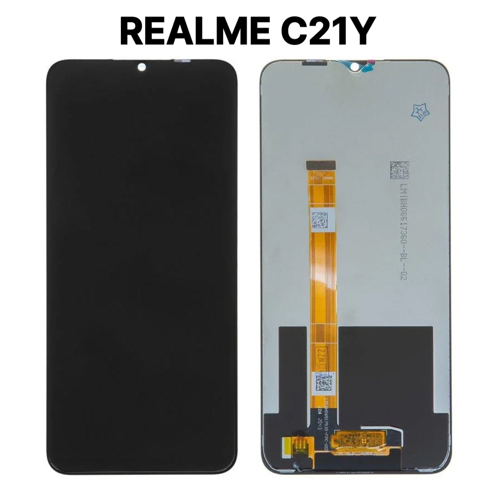 Дисплей (экран) для Realme C21y с тачскрином, черный - фото