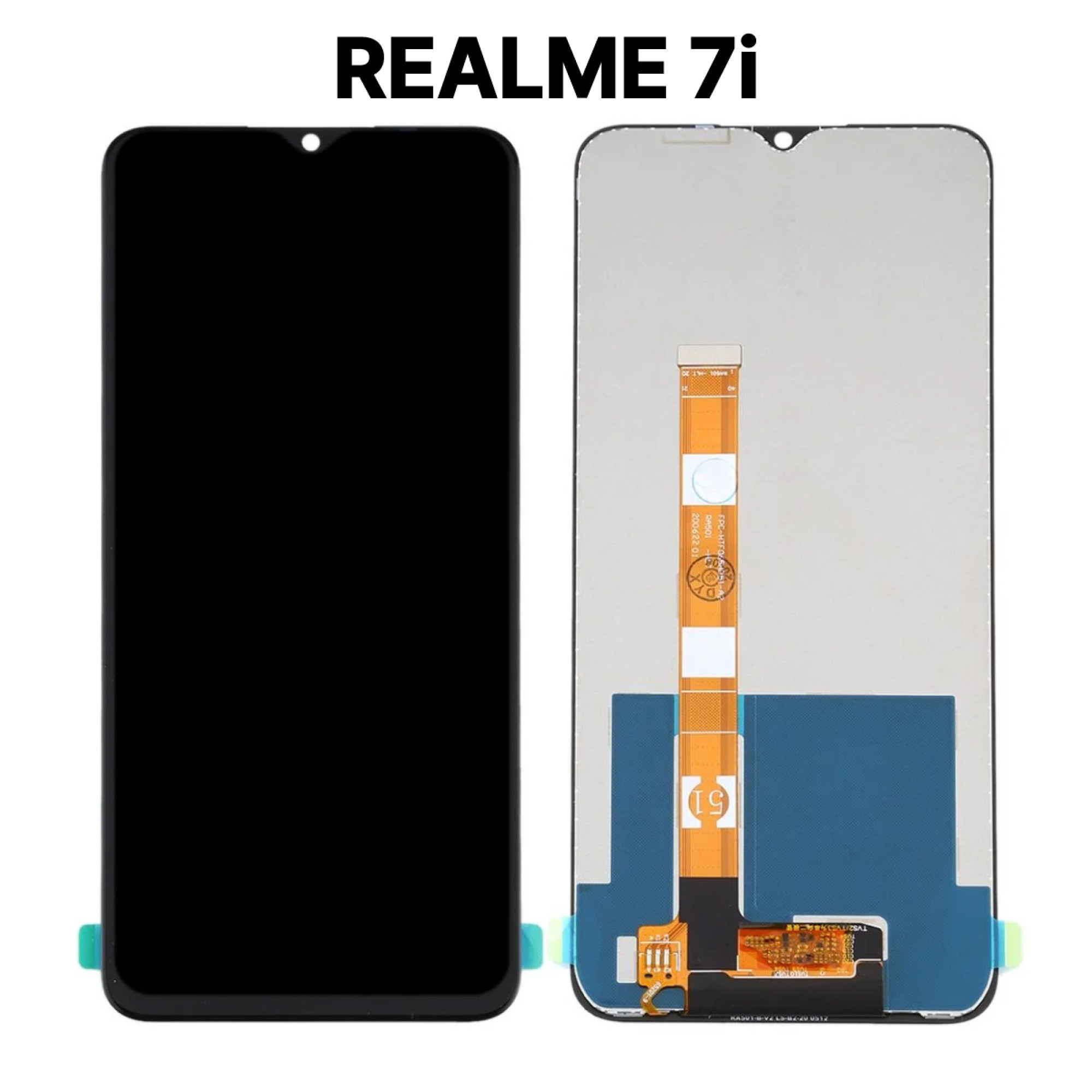 Дисплей (экран) для Realme 7i с тачскрином, черный - фото