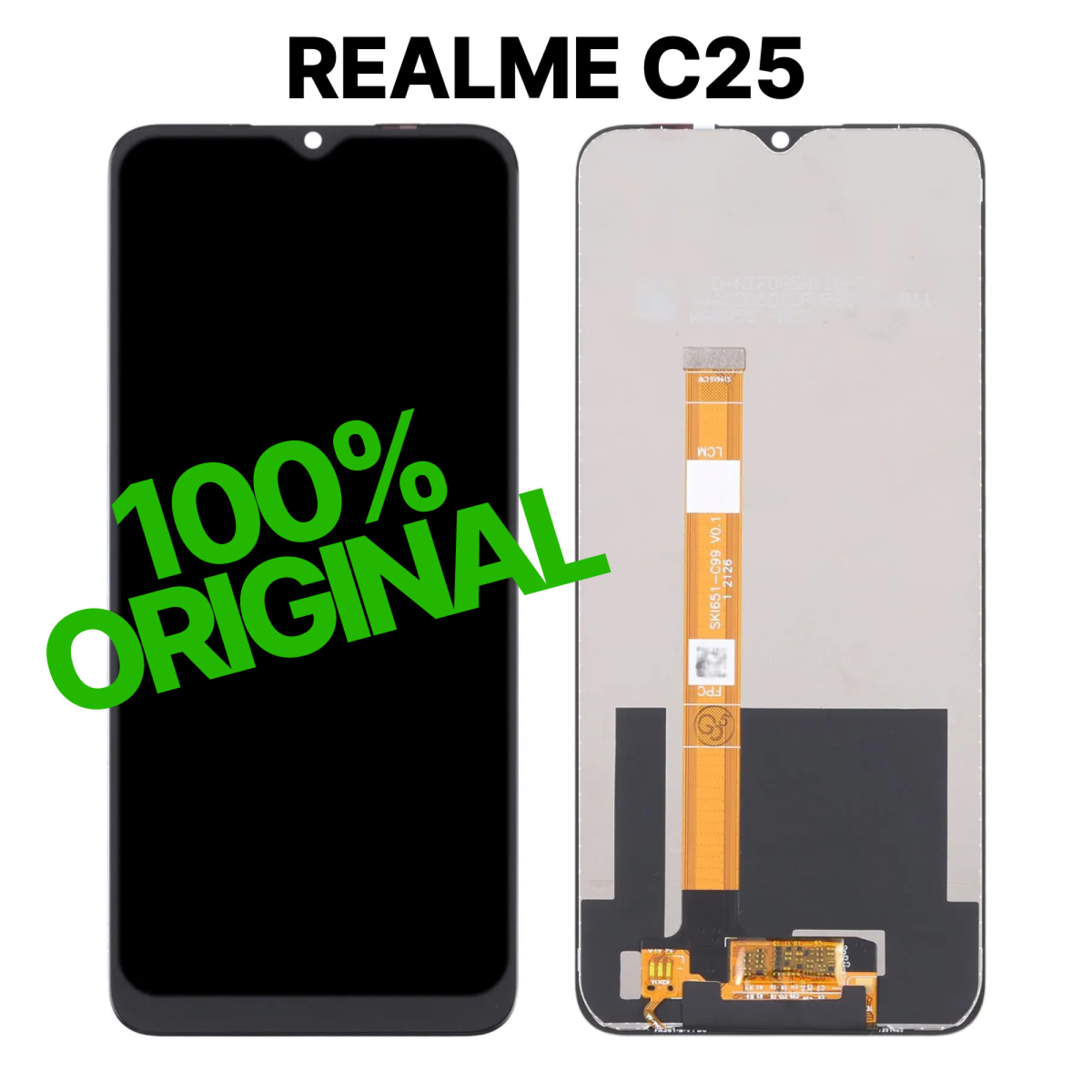 Дисплей (экран) для Realme C25 Original 100% c тачскрином - фото