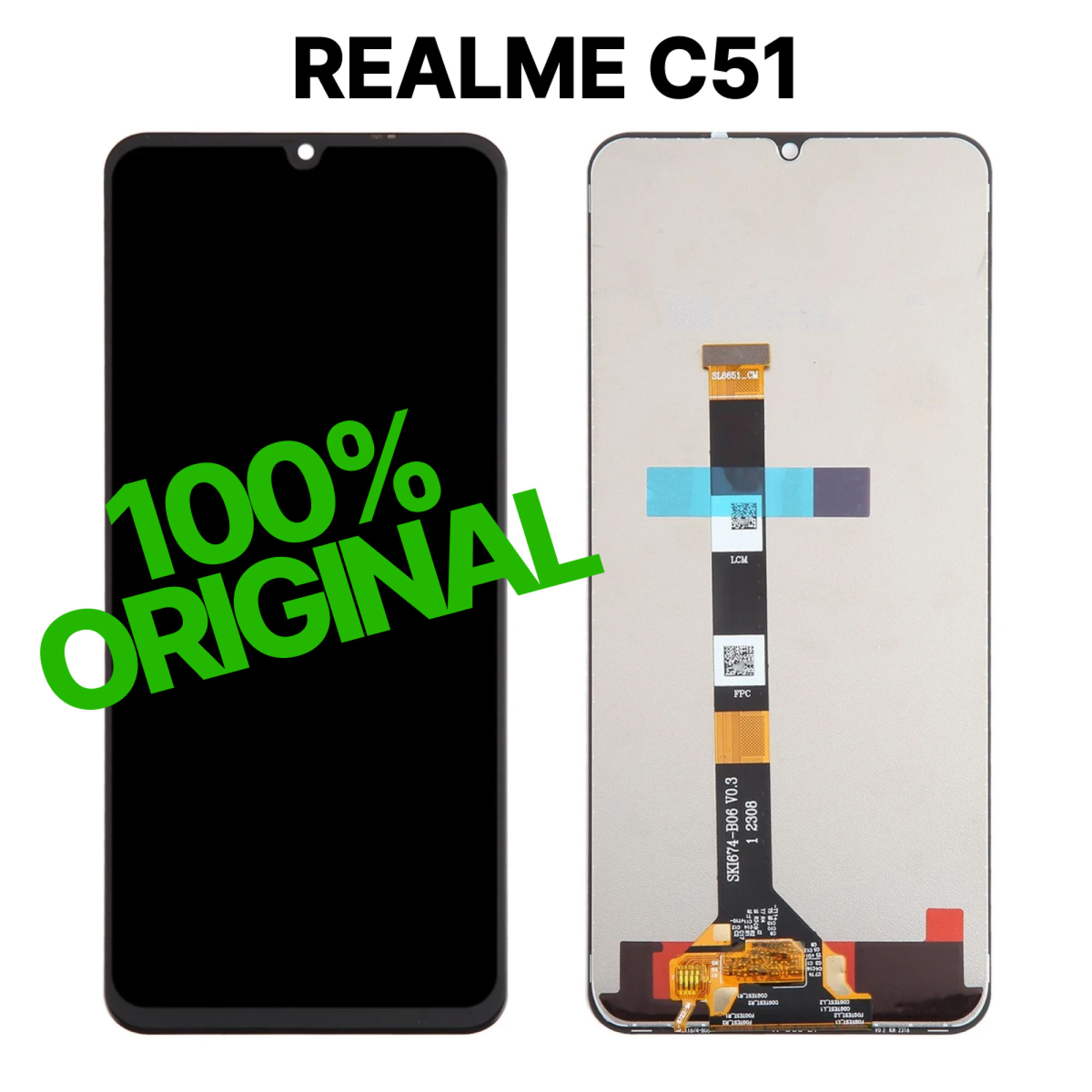Дисплей (экран) для Realme C51 Original 100% c тачскрином - фото