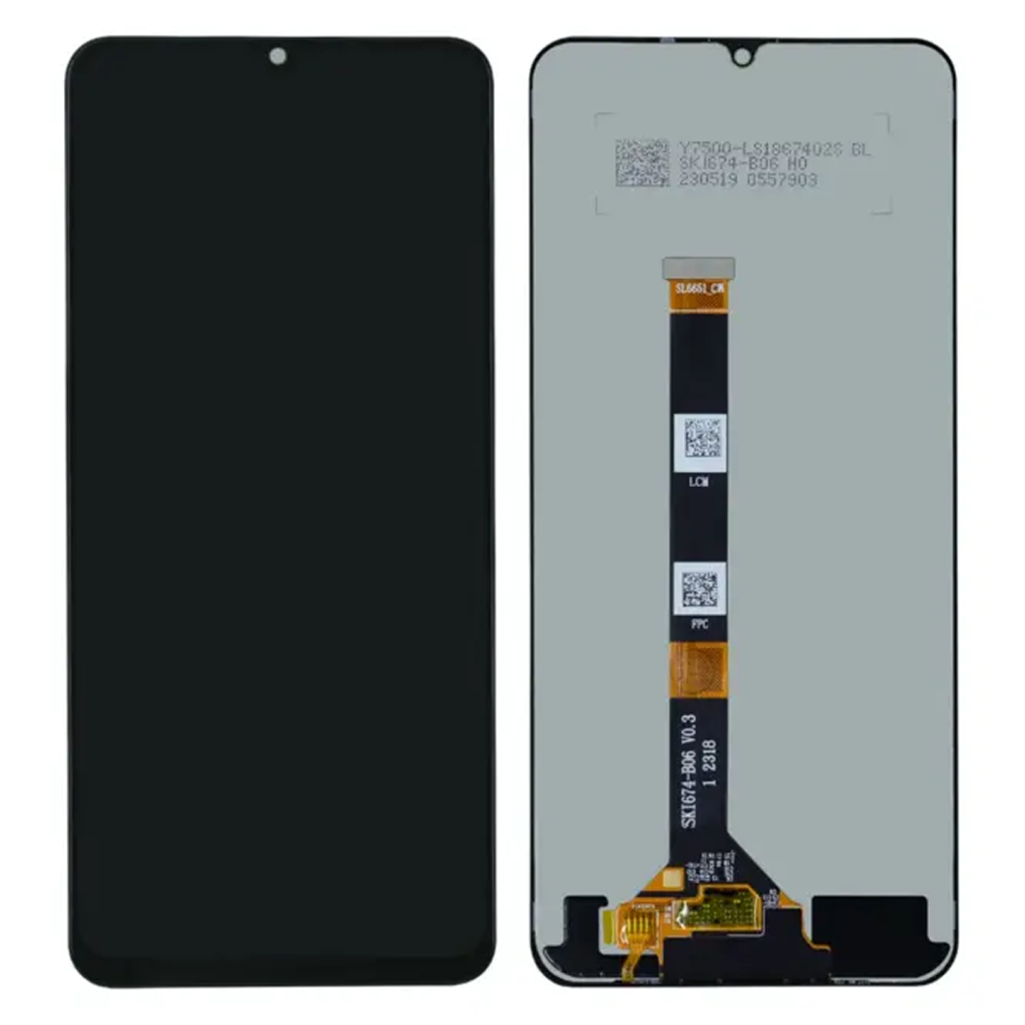 Дисплей (экран) для Realme C53 с тачскрином, черный - фото