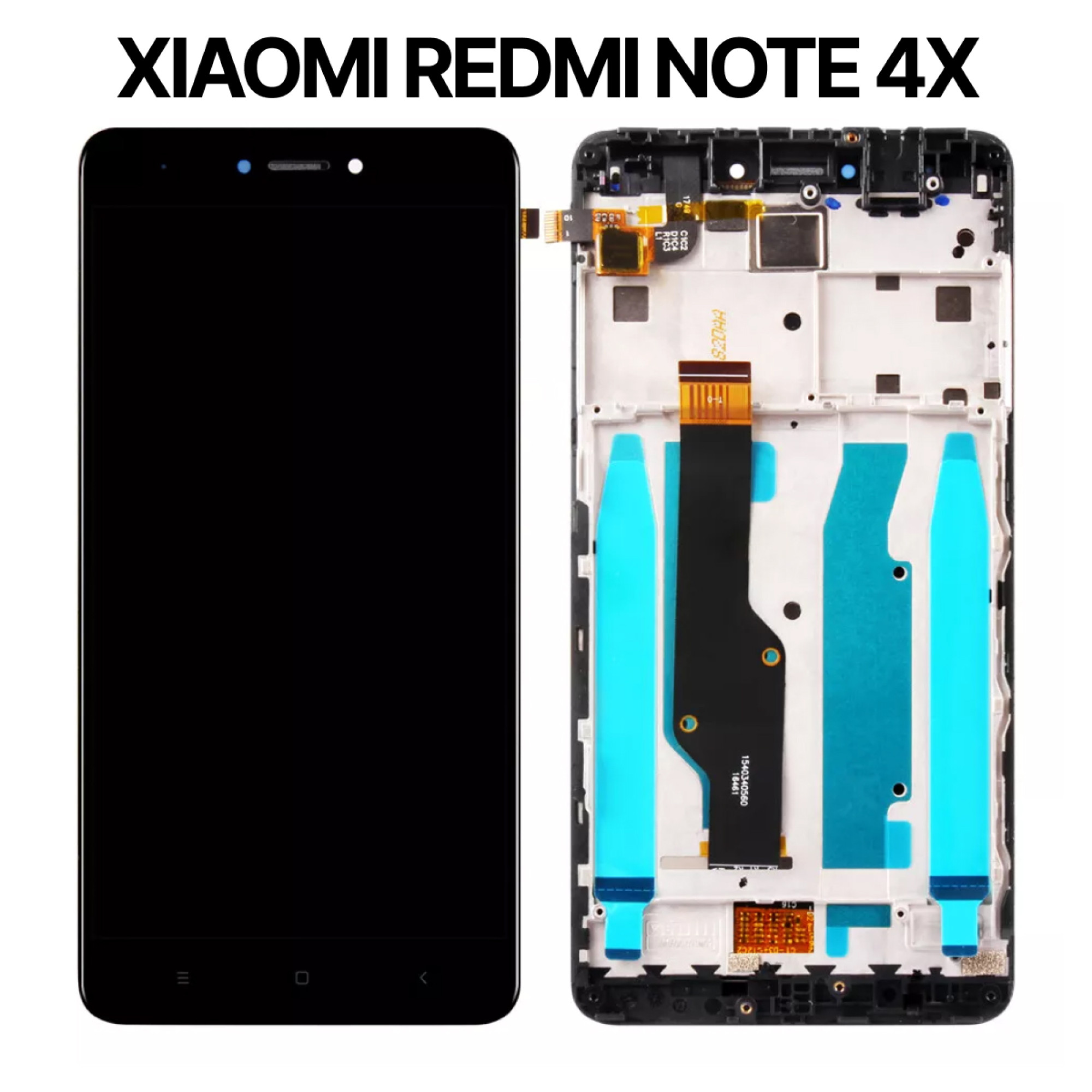 Дисплей (экран) для Xiaomi Redmi Note 4X c тачскрином и рамкой, черный - фото