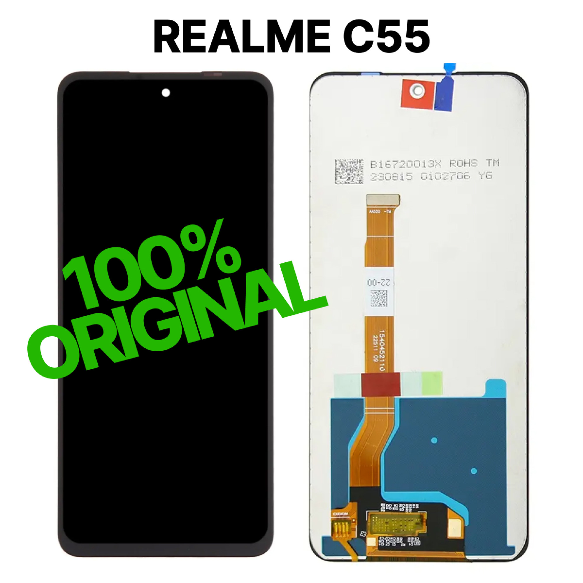 Дисплей (экран) для Realme C55 Original 100% c тачскрином - фото