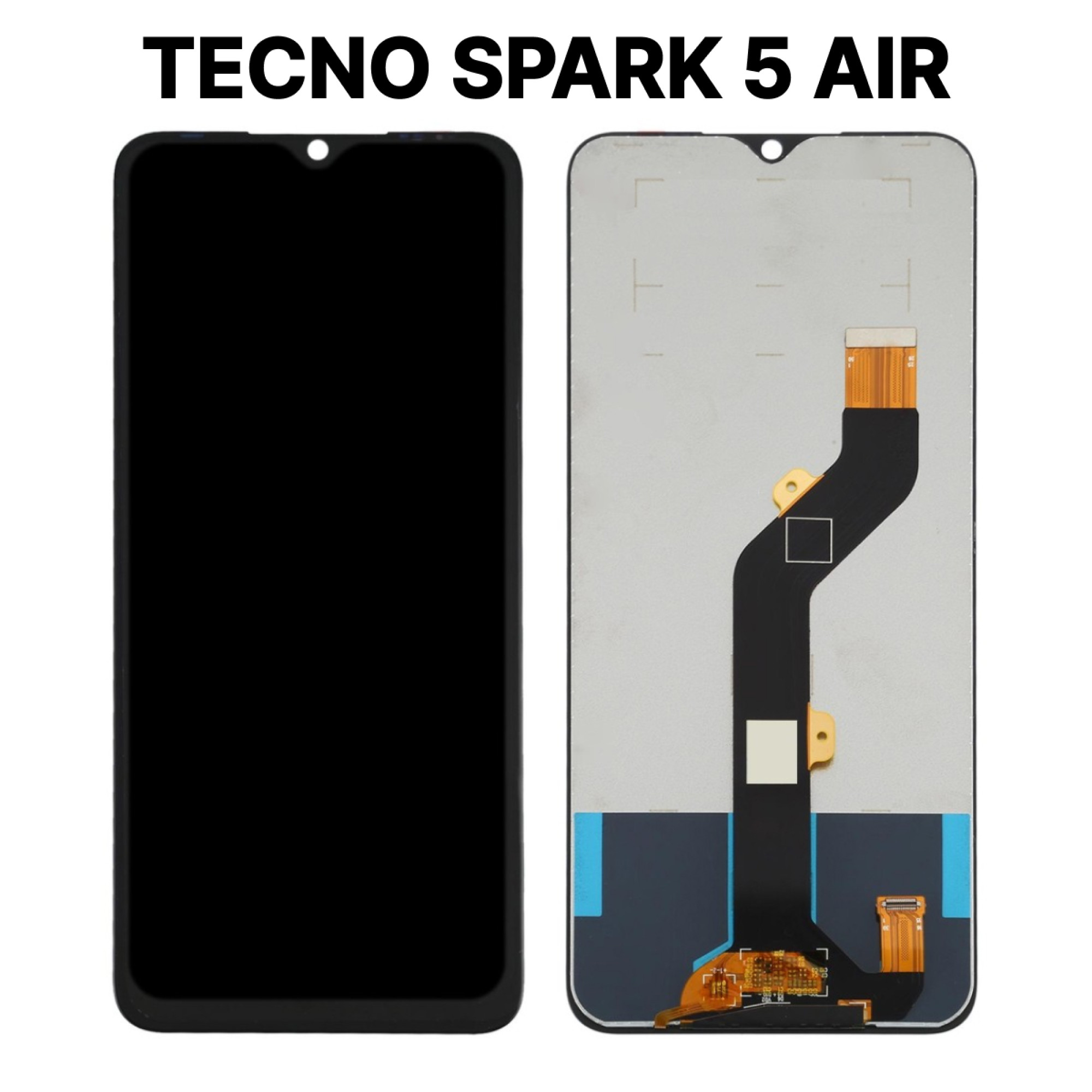 Дисплей (экран) для Tecno Spark 5 Air c тачскрином, черный - фото