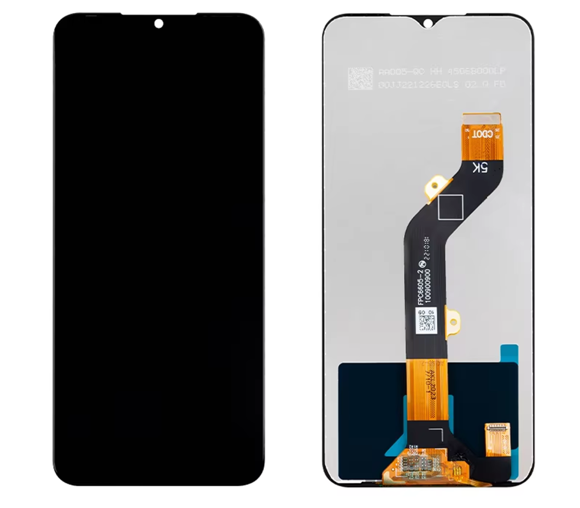 Дисплей (экран) для Tecno Spark 8c (KG5n) c тачскрином, черный - фото