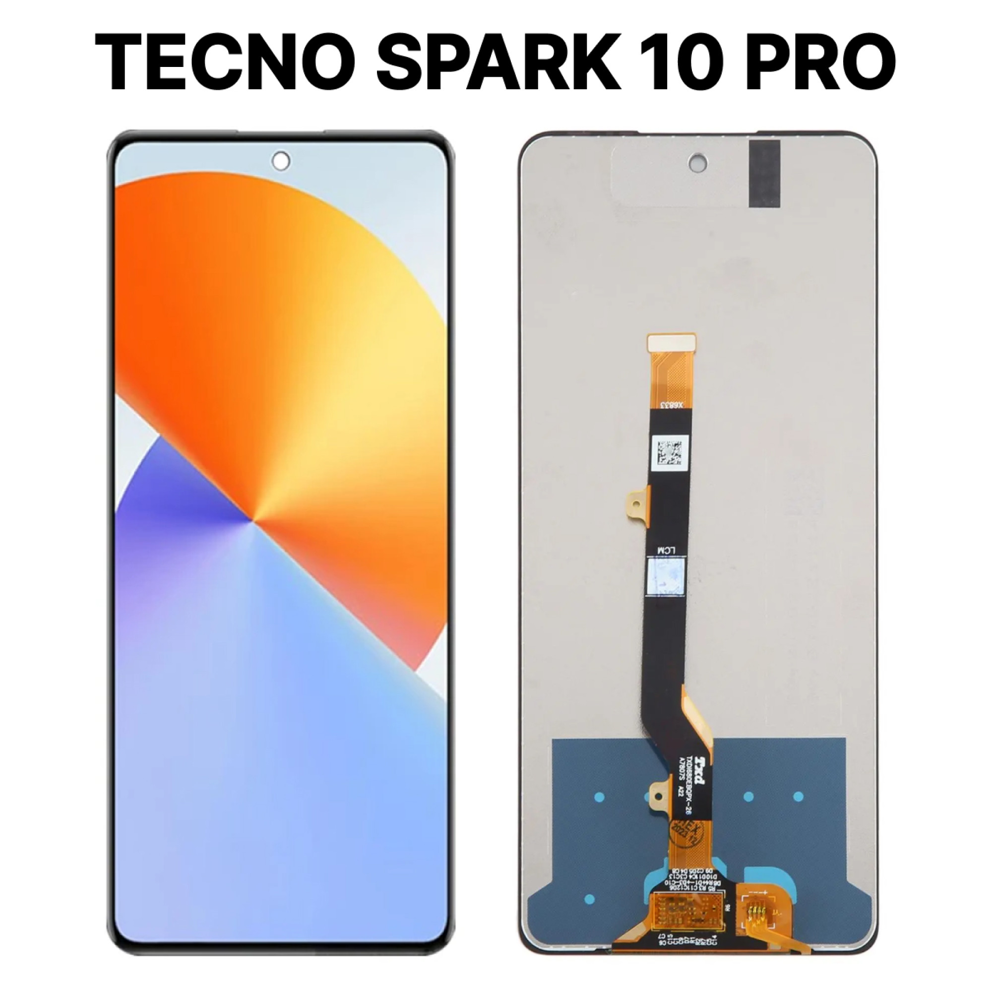 Дисплей (экран) для Tecno Spark 10 Pro c тачскрином, черный - фото