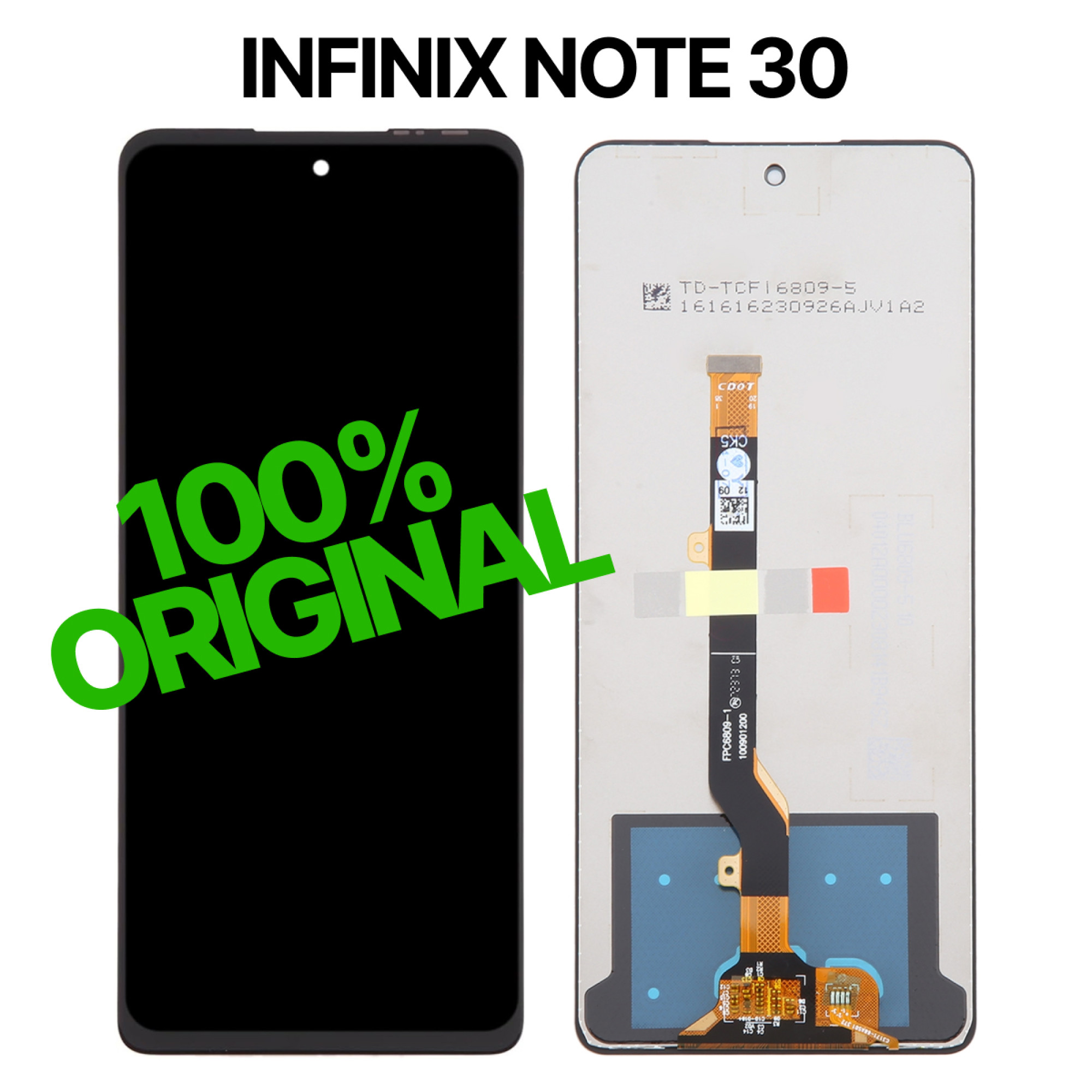 Дисплей (экран) для Infinix Note 30 Original 100% c тачскрином, черный - фото