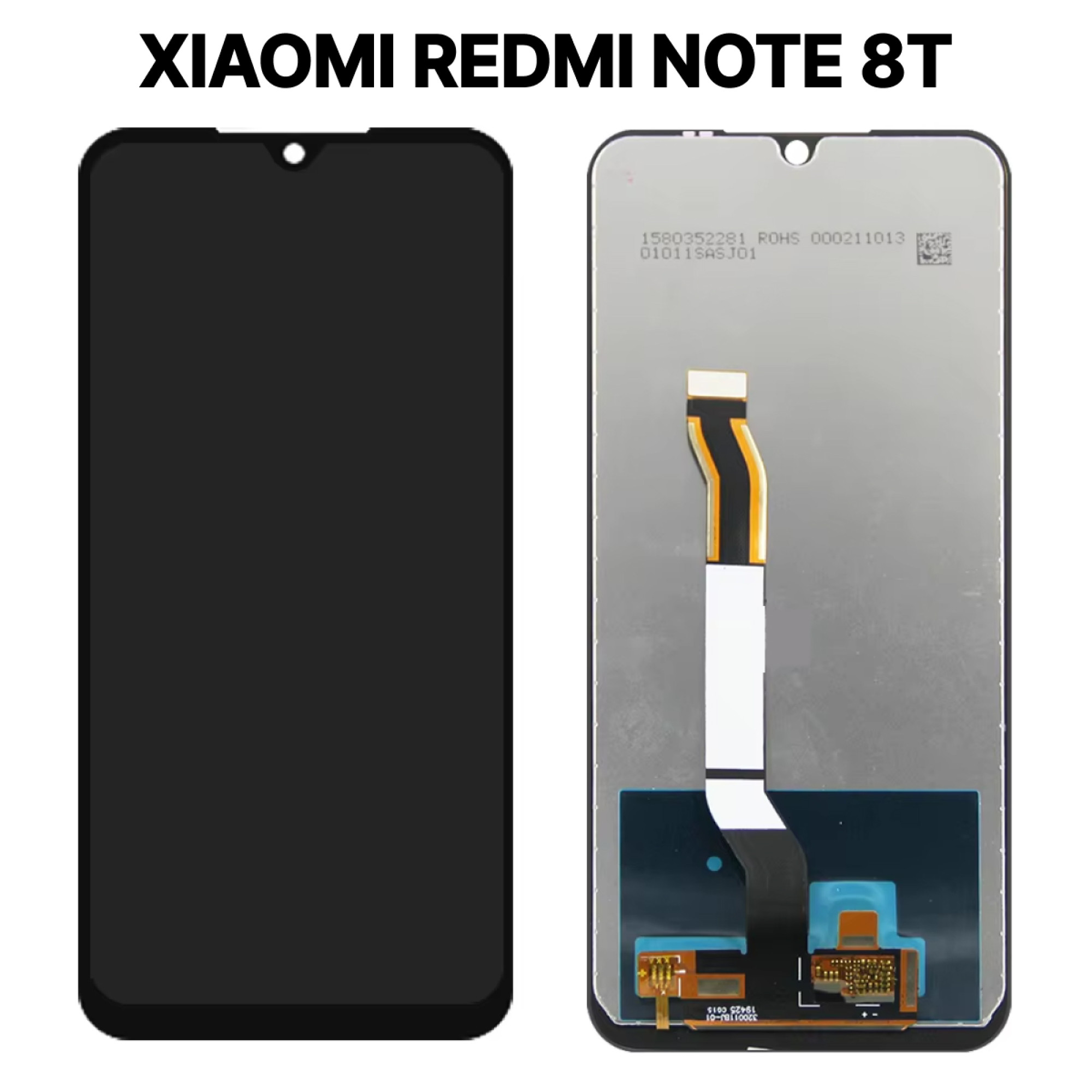 Дисплей (экран) для Xiaomi Redmi Note 8T c тачскрином, черный - фото