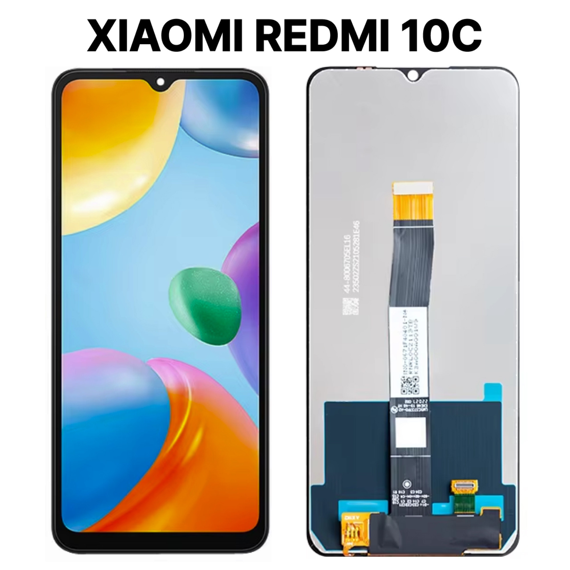 Дисплей (экран) для Xiaomi Redmi 10C c тачскрином, черный - фото