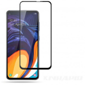 Защитное стекло для Samsung Galaxy A60 с полной проклейкой (Full Screen), черное - фото