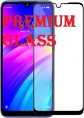 Защитное стекло для Xiaomi Redmi 8 (Premium Glass) с полной проклейкой (Full Screen), черное - фото