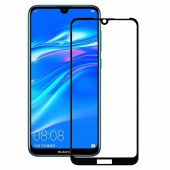 Защитное стекло для Huawei Y9 (2019) с полной проклейкой (Full Screen), черное - фото