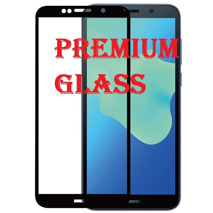 Защитное стекло для Huawei Y5 Prime 2018 (Premium Glass) с полной проклейкой (Full Screen), черное