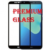 Защитное стекло для Huawei Y5 Prime 2018 (Premium Glass) с полной проклейкой (Full Screen), черное - фото