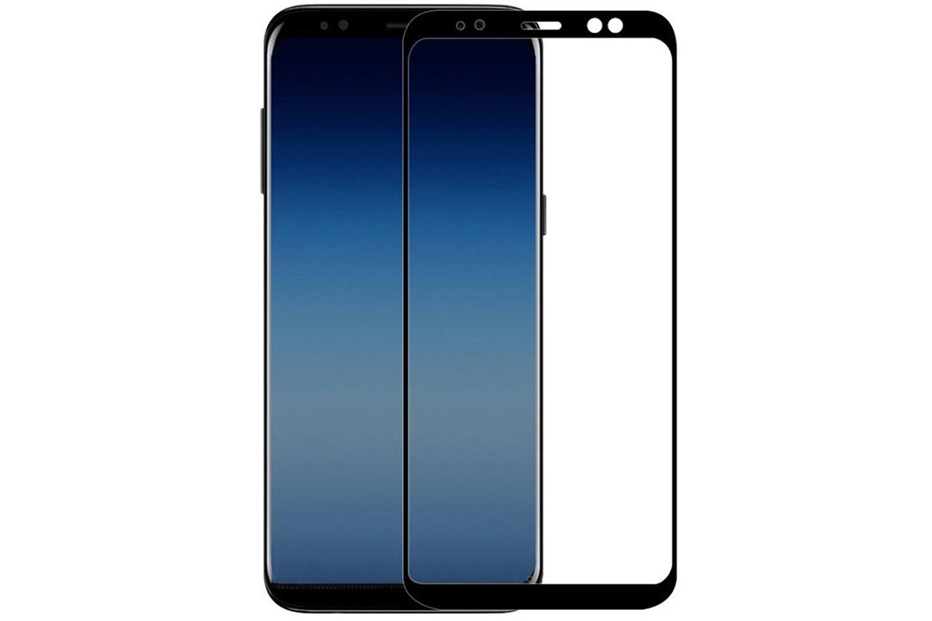 Защитное стекло для Samsung Galaxy A6+ 2018 с полной проклейкой (Full Screen), черное