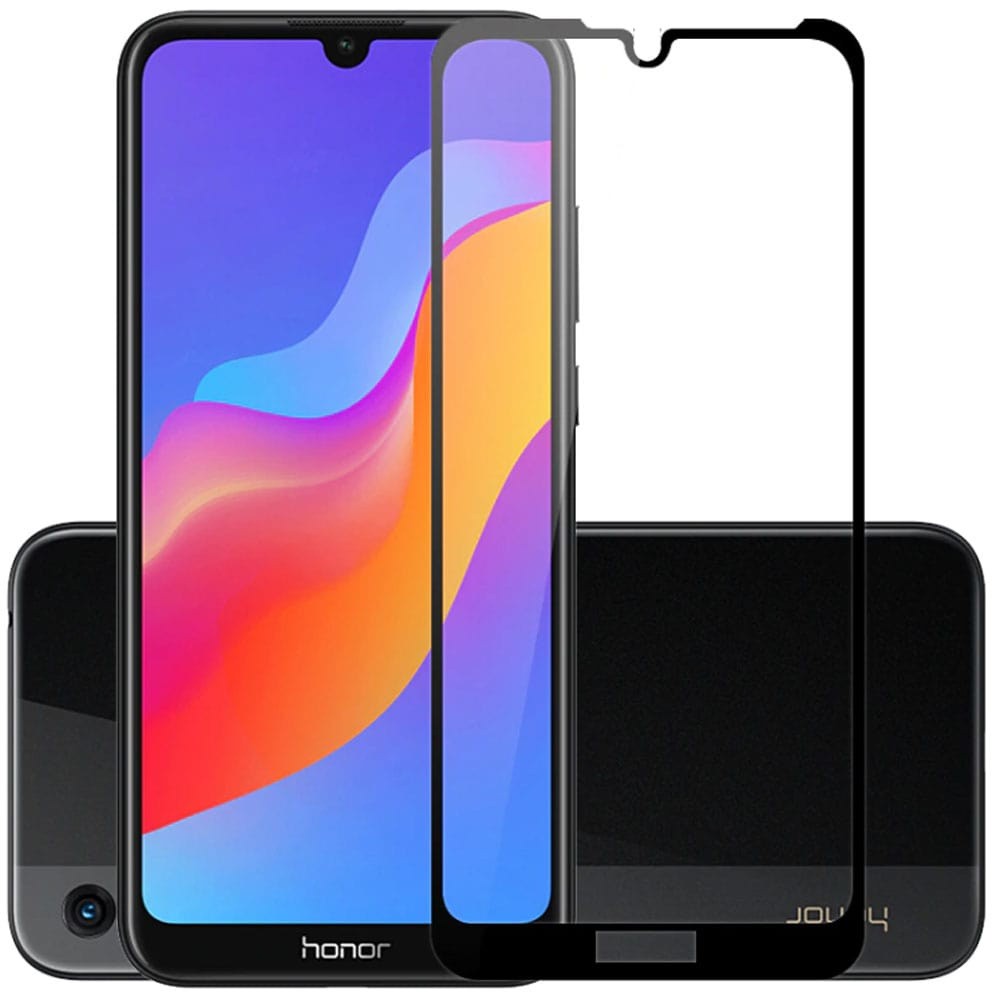 Защитное стекло для Huawei Y7 2019 с полной проклейкой (Full Screen), черное - фото