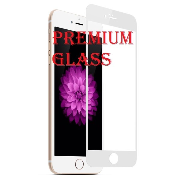 Защитное стекло для Apple iPhone 6 (Premium Glass) с полной проклейкой (Full Screen), белое - фото
