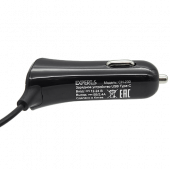 Автомобильное зарядное устройство EXPERTS CH-230 с кабелем type C (2.4 A), черное - фото
