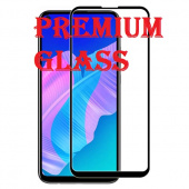 Защитное стекло для Huawei Y7p (Premium Glass) с полной проклейкой (Full Screen), черное - фото