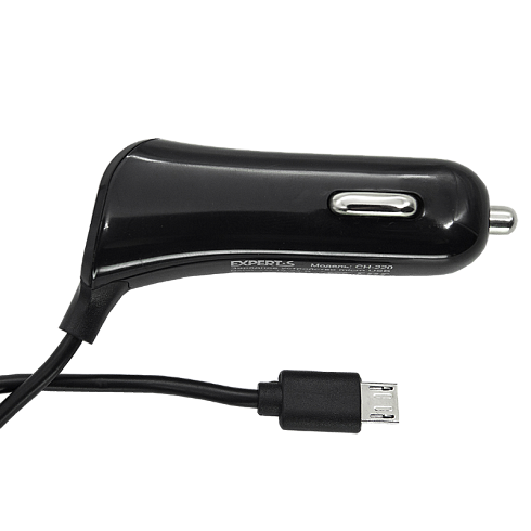 Автомобильное зарядное устройство EXPERTS CH-220 с кабелем micro USB (2.4 A), черное - фото2