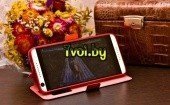 Чехол для Samsung Galaxy J7 Prime книга с окошком Experts, красный - фото