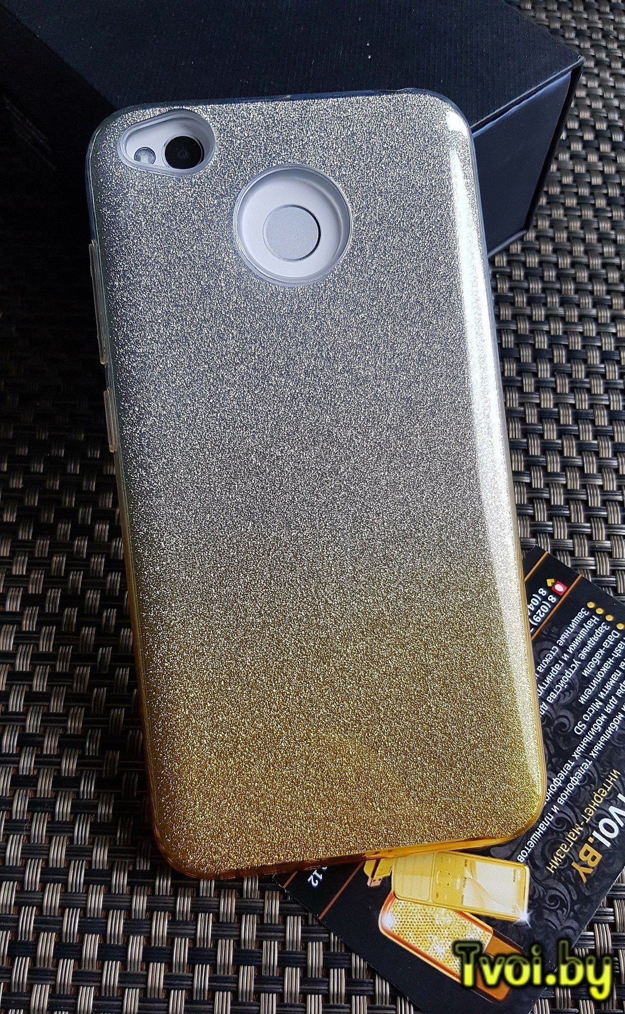 Чехол для Xiaomi Redmi 4x накладка Fashion (3 в 1), золотой - фото4