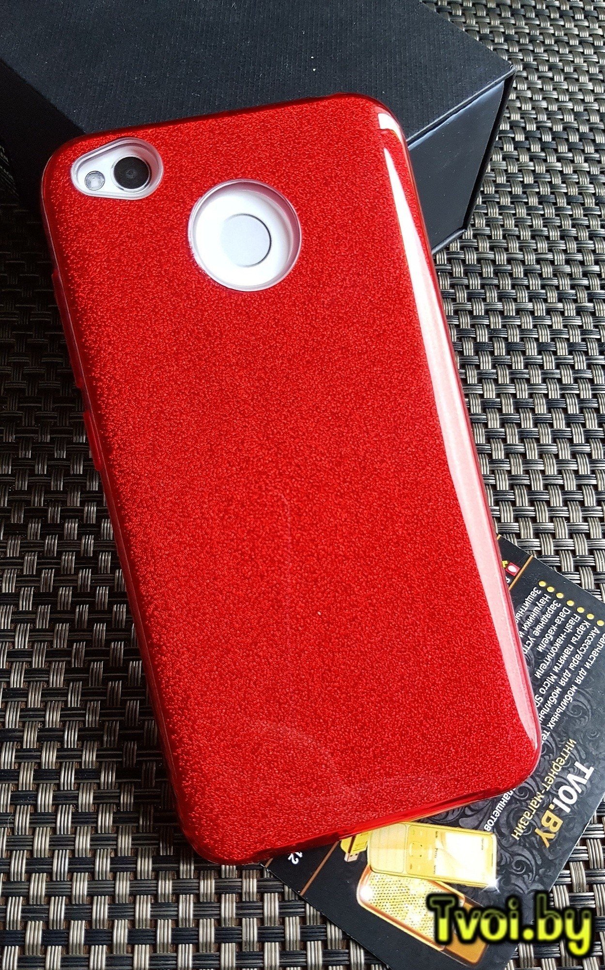 Чехол для Xiaomi Redmi 4x накладка Fashion (3 в 1), красный - фото