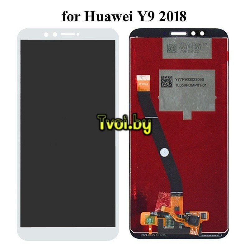Дисплей (экран) для Huawei Y9 2018 (FLA-LX1) с тачскрином, (white) - фото
