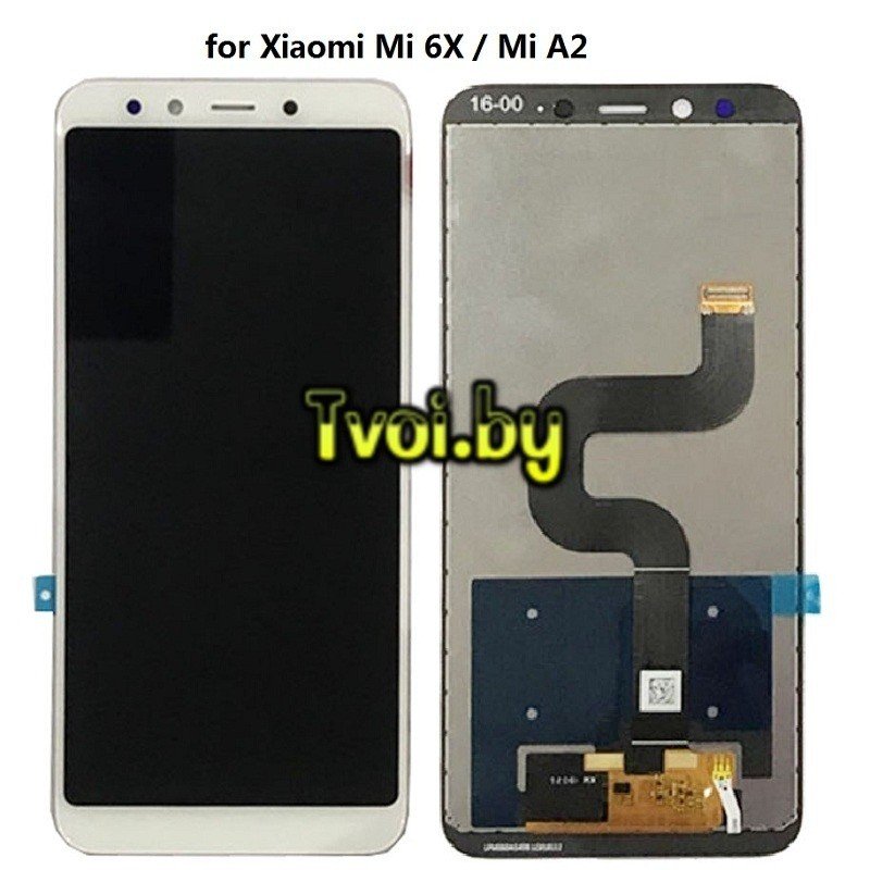 Дисплей (экран) для Xiaomi Mi A2 c тачскрином, (white) - фото