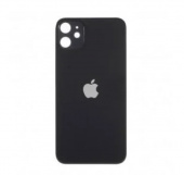 Задняя крышка для Apple iPhone 11 (широкое отверстие под камеру), черная - фото