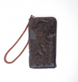 Универсальный чехол-сумка с молнией, темно-коричневый - фото