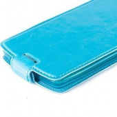 Чехол для Huawei Ascend Y300 (U8833) блокнот Experts Slim Flip Case, голубой - фото