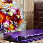 Чехол для Huawei Ascend P6 блокнот Experts Slim Flip Case, фиолетовый - фото