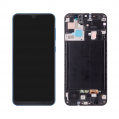 Дисплей (экран) для Samsung Galaxy A50S (A507) в раме с тачскрином (OLED), черный - фото