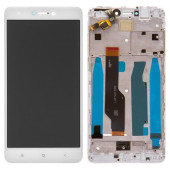 Дисплей (экран) для Xiaomi Redmi Note 4X c тачскрином (с рамкой), белый - фото