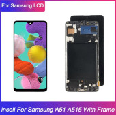Дисплей (экран) для Samsung Galaxy A51 (A515) в раме с тачскрином (INCELL), черный - фото