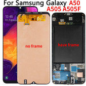Дисплей (экран) для Samsung Galaxy A30 (A305) в раме с тачскрином (INCELL), черный - фото