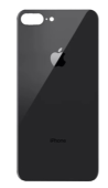 Задняя крышка для Apple iPhone 8G Plus (широкое отверстие под камеру), черная - фото