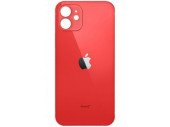 Задняя крышка для Apple iPhone 12 mini (широкое отверстие под камеру), красная - фото