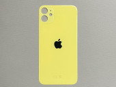 Задняя крышка для Apple iPhone 11 (широкое отверстие под камеру), желтая - фото