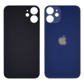 Задняя крышка для Apple iPhone 12 mini (широкое отверстие под камеру), синяя - фото
