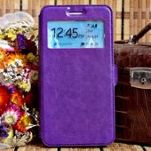 Чехол для Huawei Ascend P8 Lite книга с окошком Experts Slim Book Case LS, фиолетовый - фото