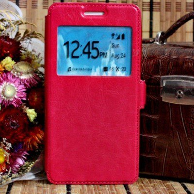 Чехол для Huawei Honor 4X книга с окошком Experts Slim Book Case LS, розовый - фото